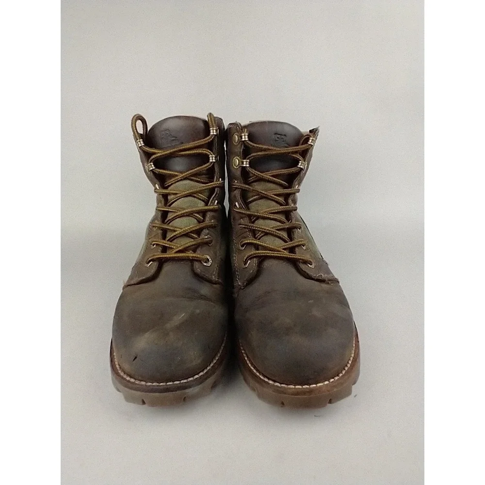 Kodiak Thane Waterproof‎ Boot GreenBrown Leather Mens Size 8 Ankle Canvas Rugged